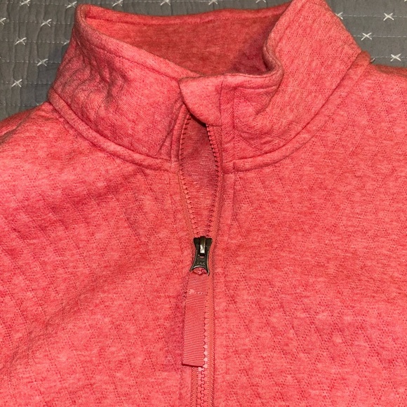 Eddie Bauer Women’s Coral Pink Quarter-Zip Pullover Size Large - Picture 3 of 6